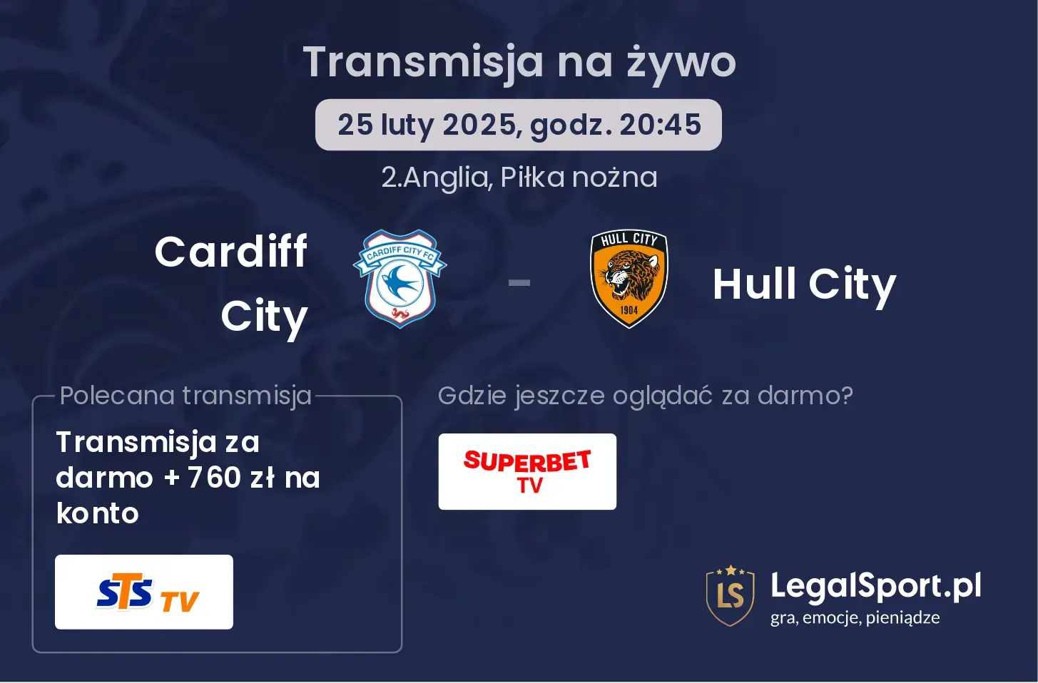 Cardiff City - Hull City transmisja na żywo