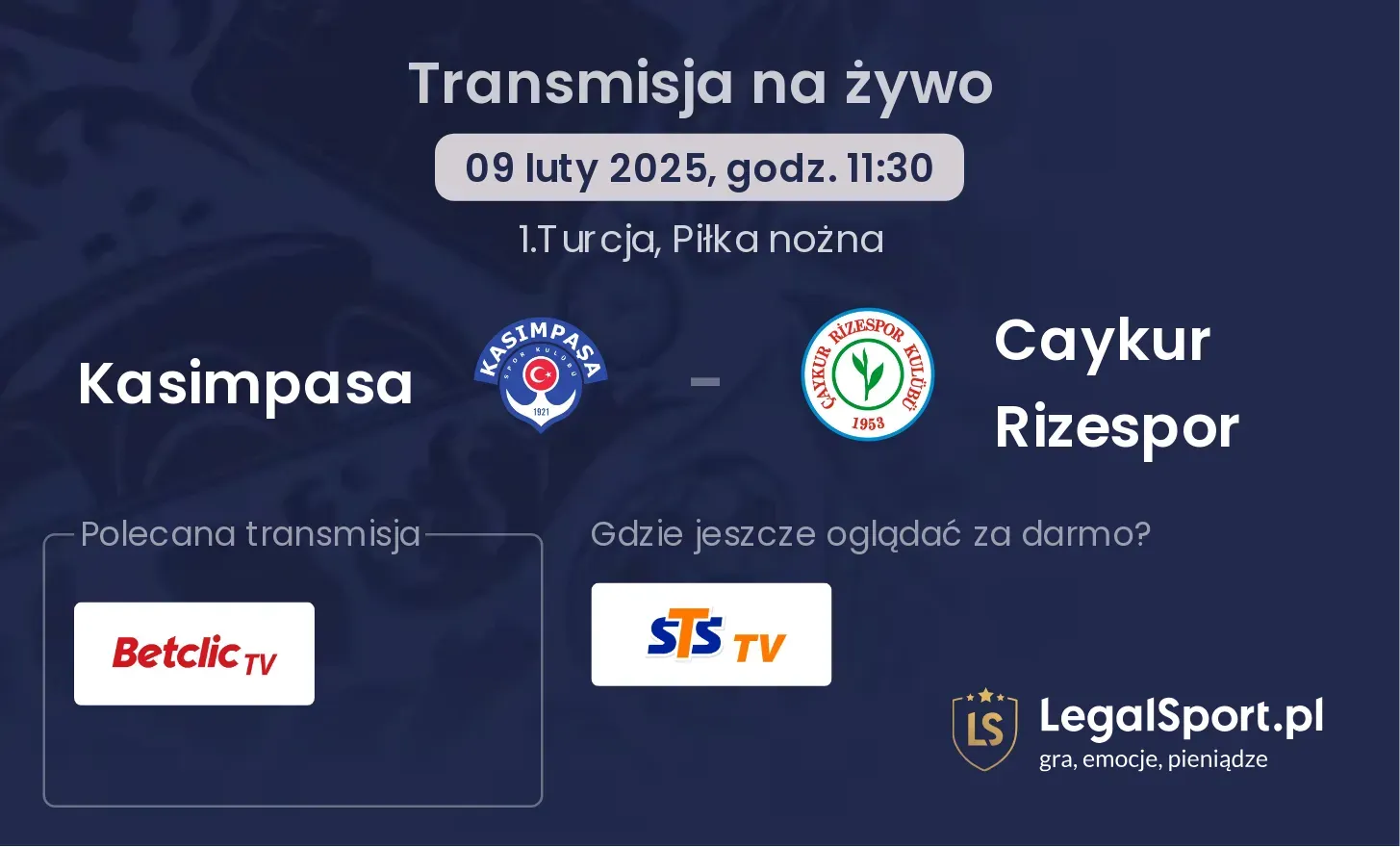 Kasimpasa - Caykur Rizespor gdzie oglądać transmisję?