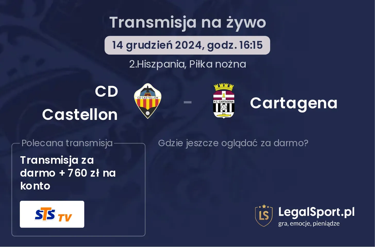 CD Castellon - Cartagena transmisja na żywo