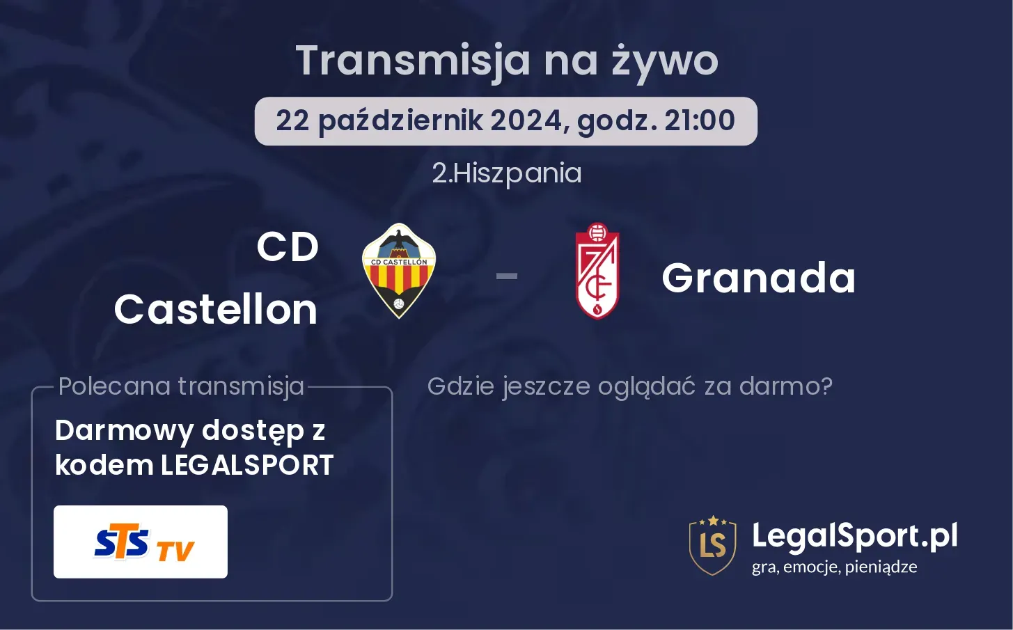 CD Castellon - Granada gdzie oglądać? 22.10, godz. 21:00