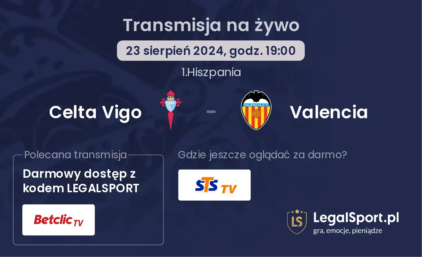 Celta Vigo - Valencia transmisja na żywo