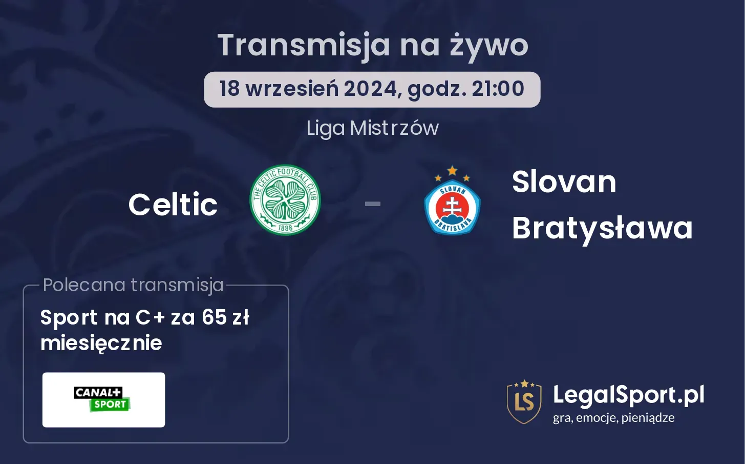 Celtic - Slovan Bratysława transmisja na żywo