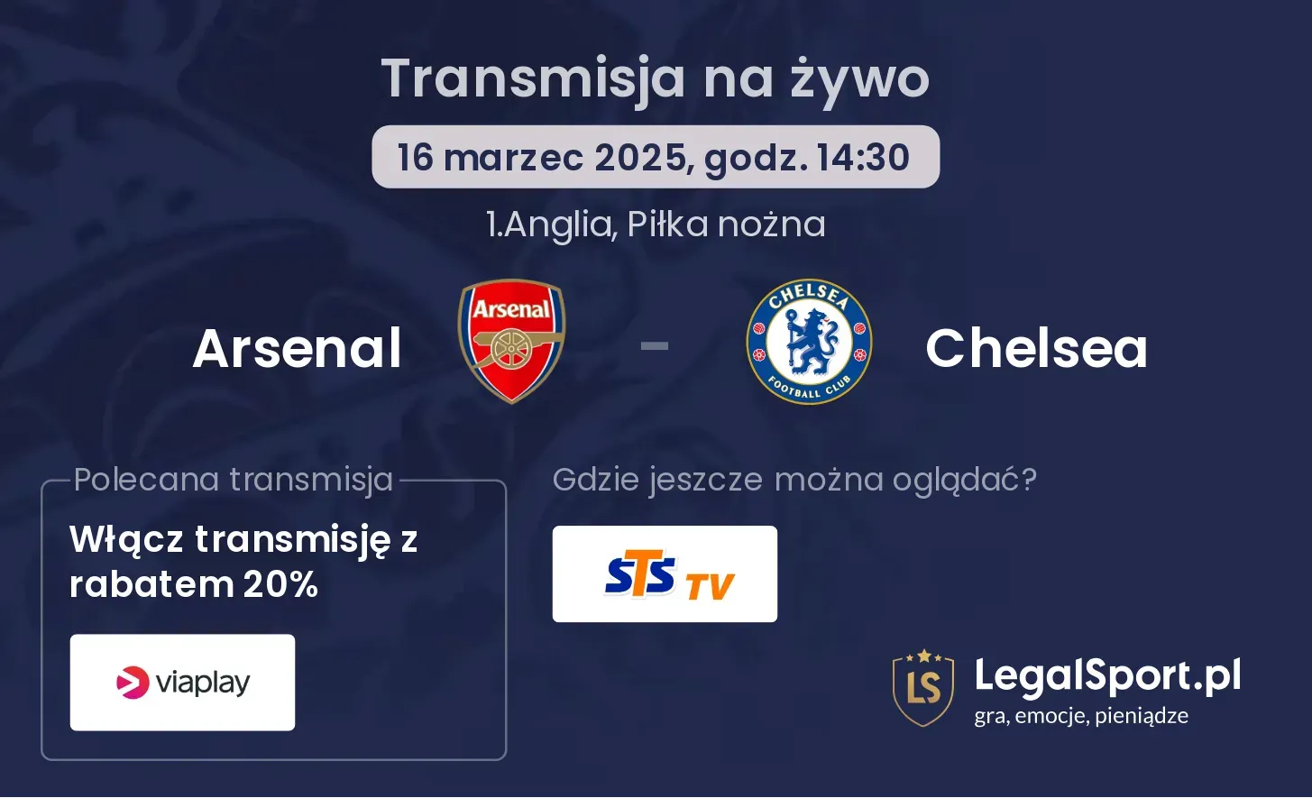 Arsenal - Chelsea gdzie oglądać?