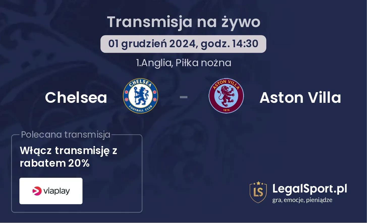 Chelsea - Aston Villa transmisja na żywo