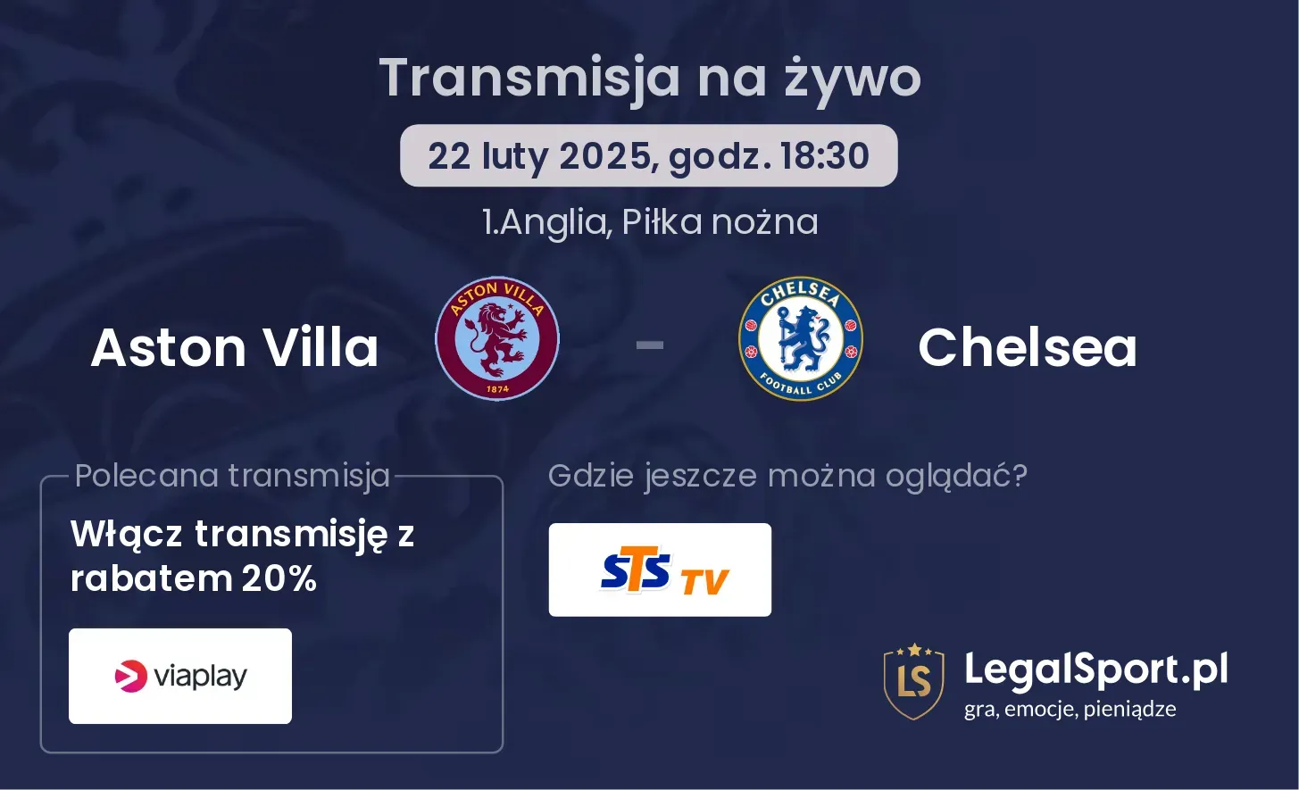 Aston Villa - Chelsea gdzie oglądać?