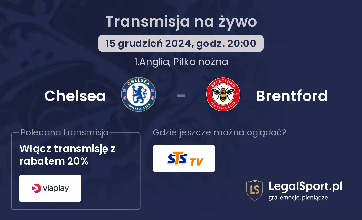 Chelsea - Brentford transmisja na żywo