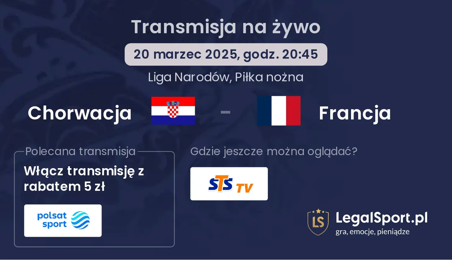 Chorwacja - Francja transmisja na żywo