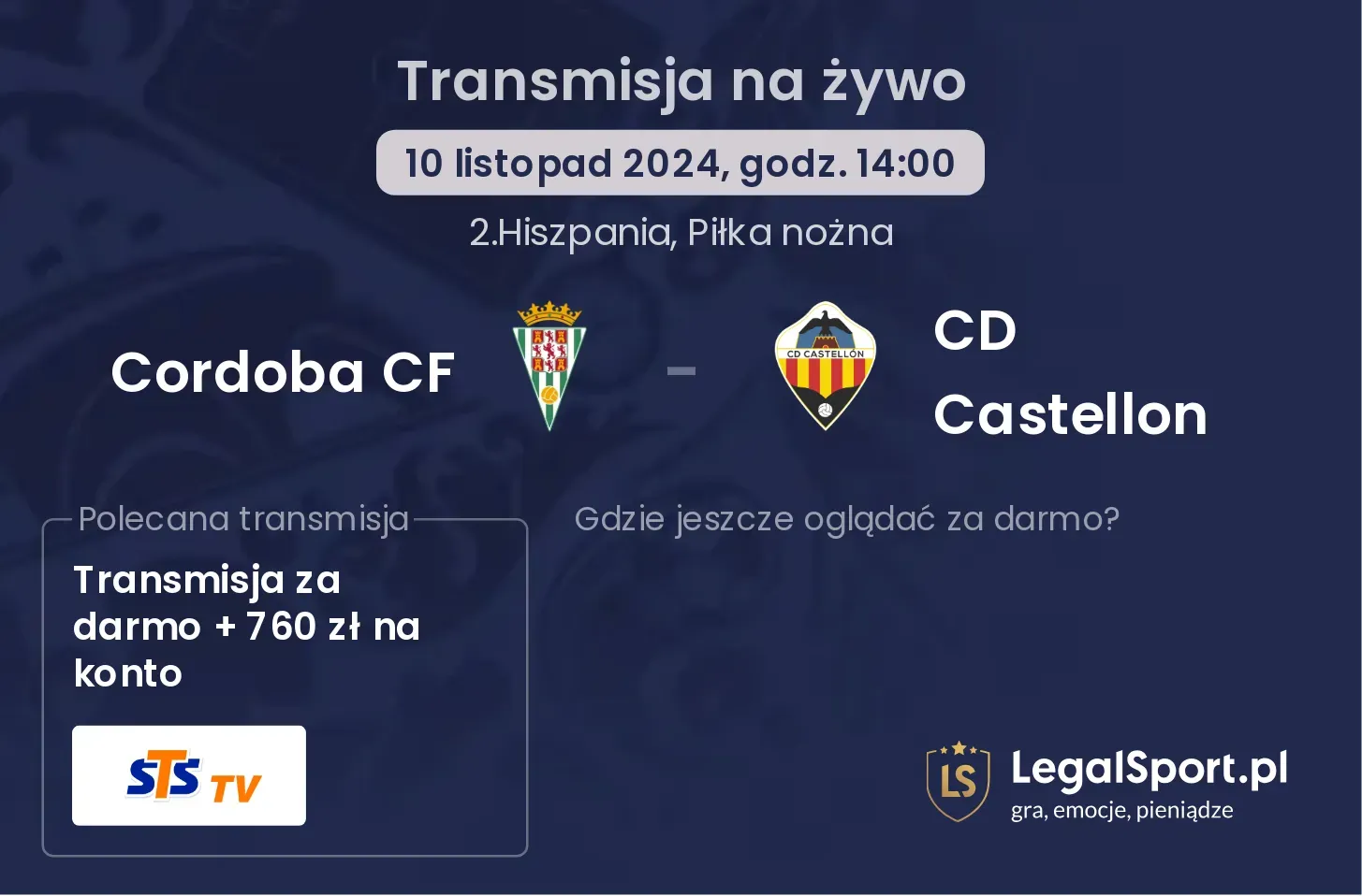 Cordoba CF - CD Castellon transmisja na żywo