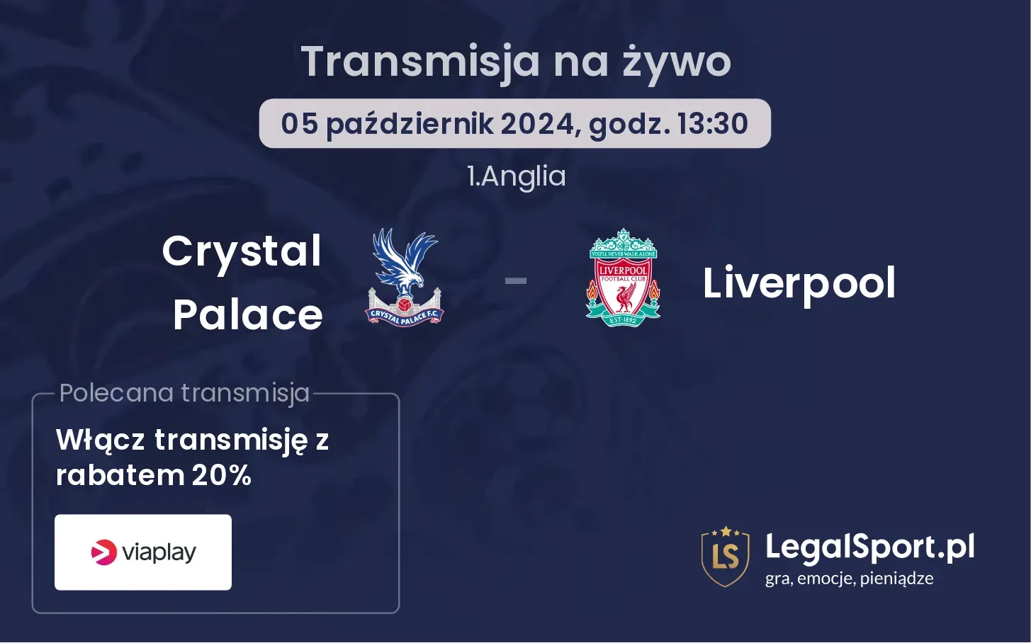 Crystal Palace - Liverpool transmisja na żywo