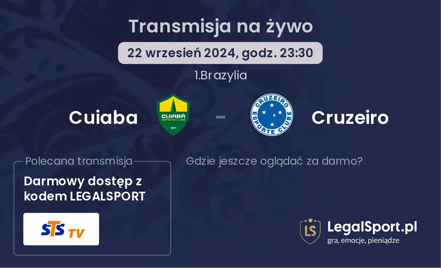 Cuiaba - Cruzeiro transmisja na żywo