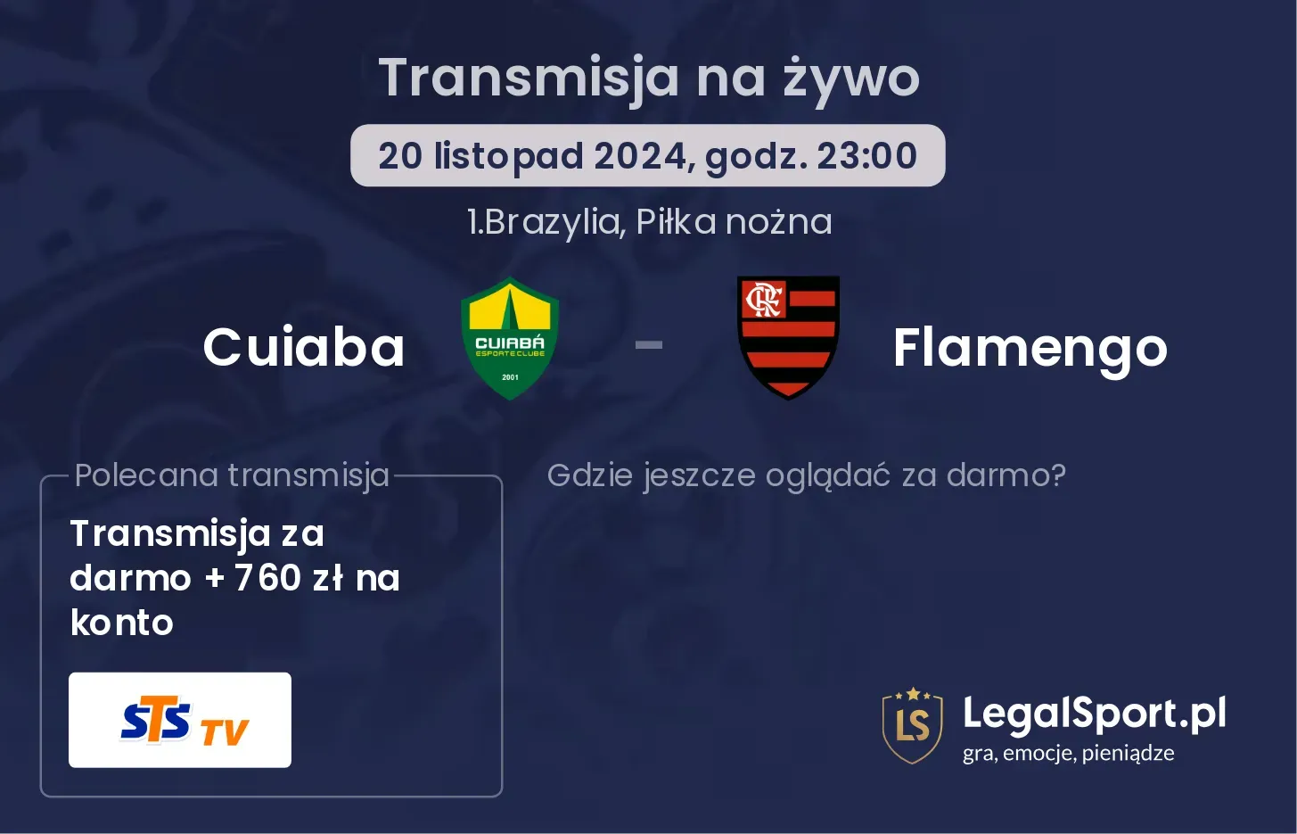 Cuiaba - Flamengo transmisja na żywo