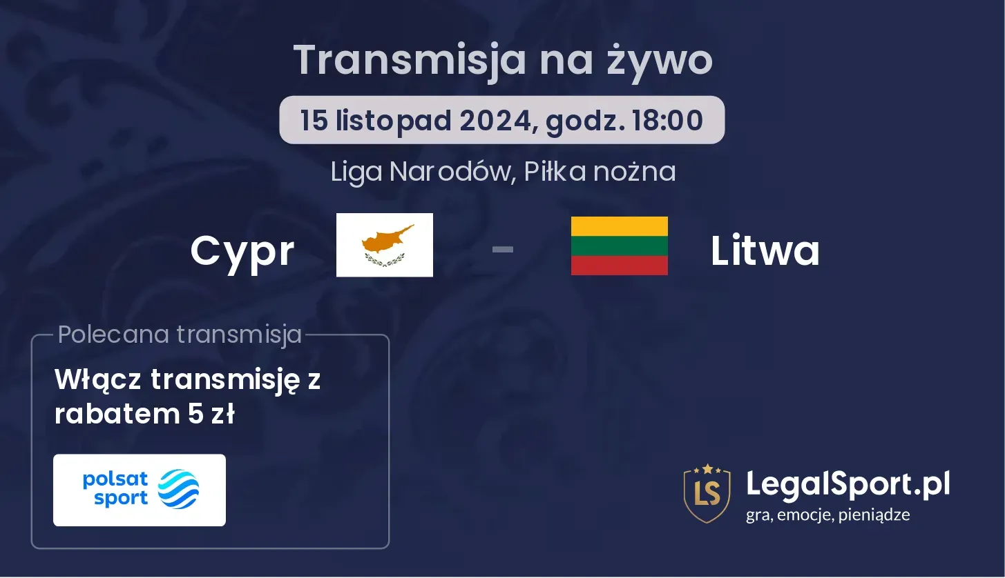 Cypr - Litwa transmisja na żywo