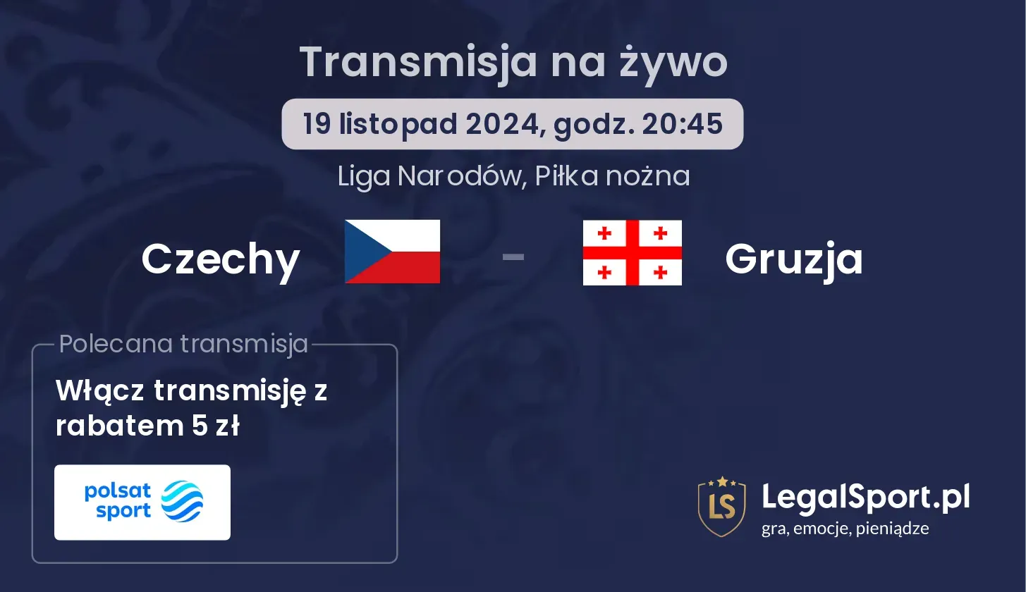 Czechy - Gruzja transmisja na żywo