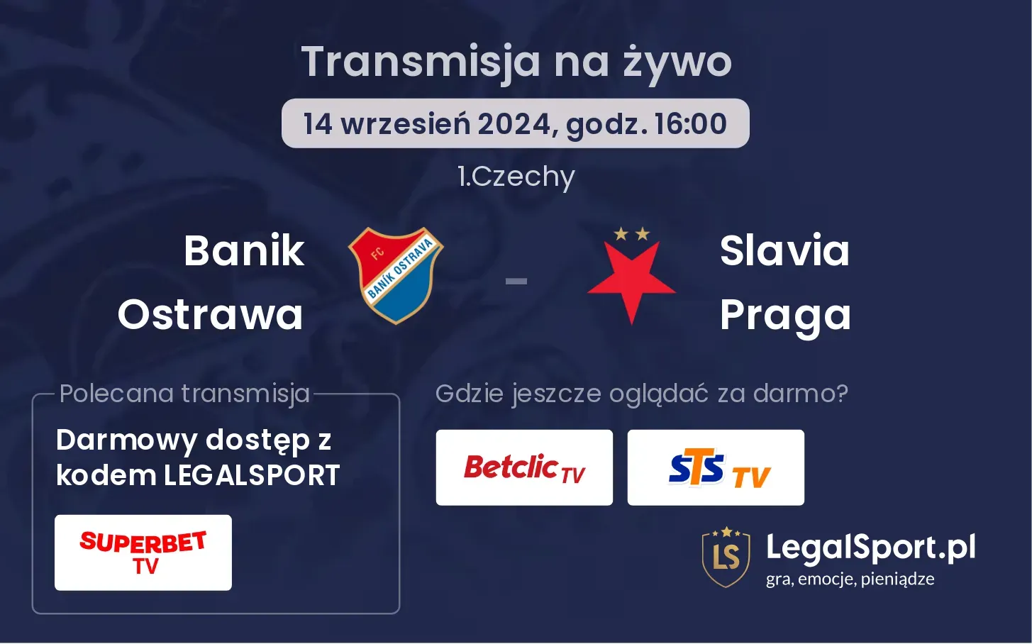 Banik Ostrawa - Slavia Praga transmisja na żywo