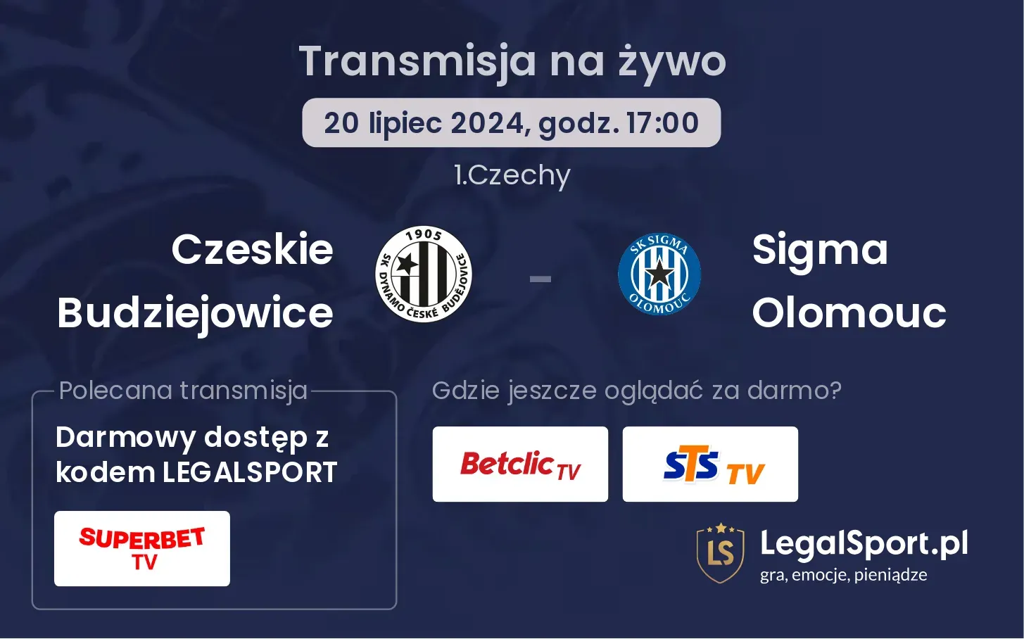 Czeskie Budziejowice - Sigma Olomouc transmisja na żywo