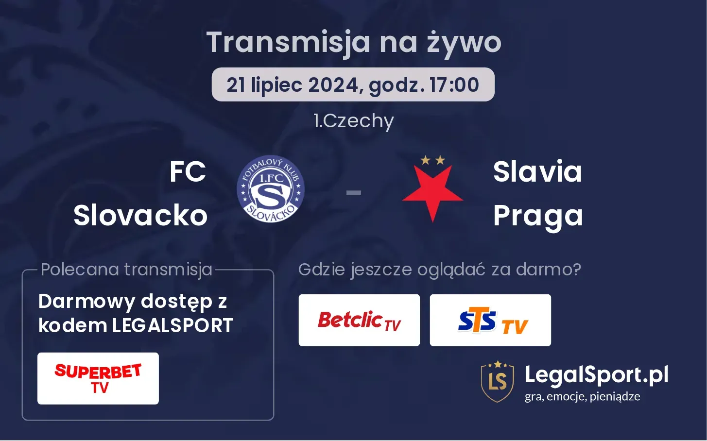 FC Slovacko - Slavia Praga transmisja na żywo