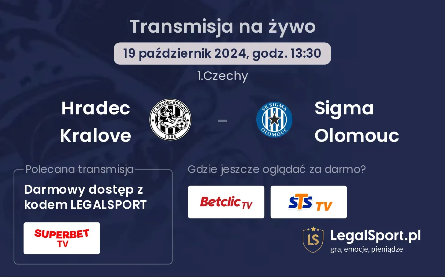 Hradec Kralove - Sigma Olomouc transmisja na żywo