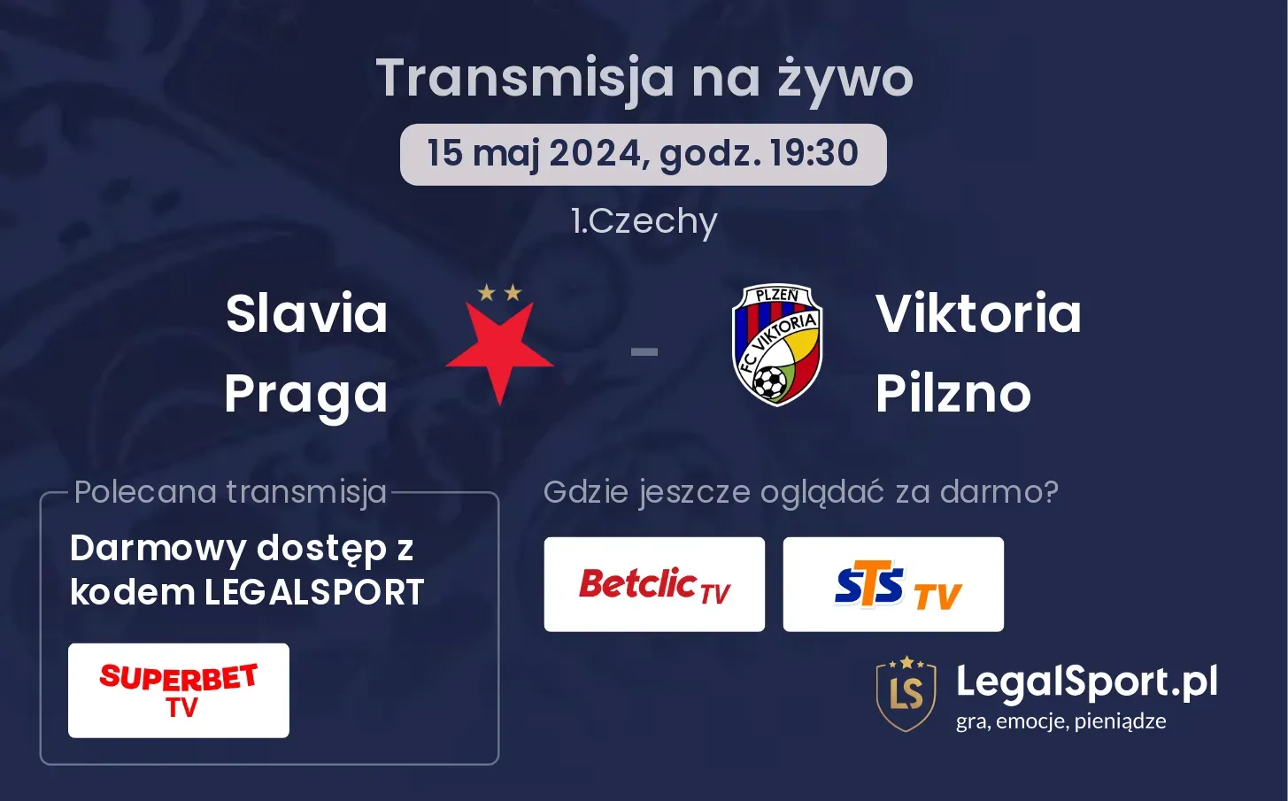 Slavia Praga - Viktoria Pilzno transmisja na żywo