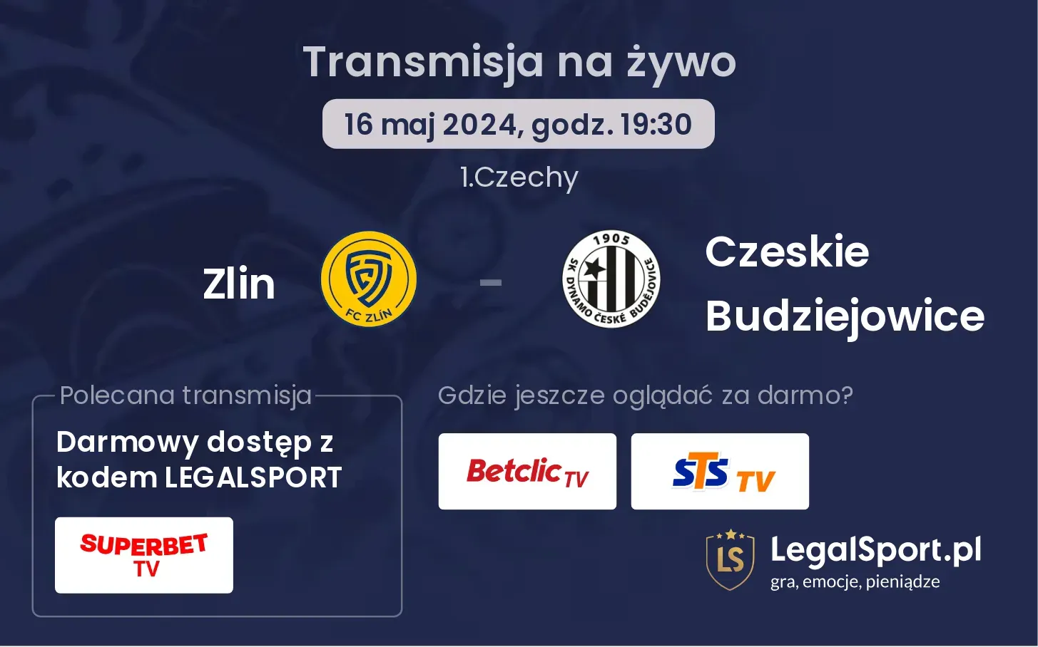 Zlin - Czeskie Budziejowice transmisja na żywo