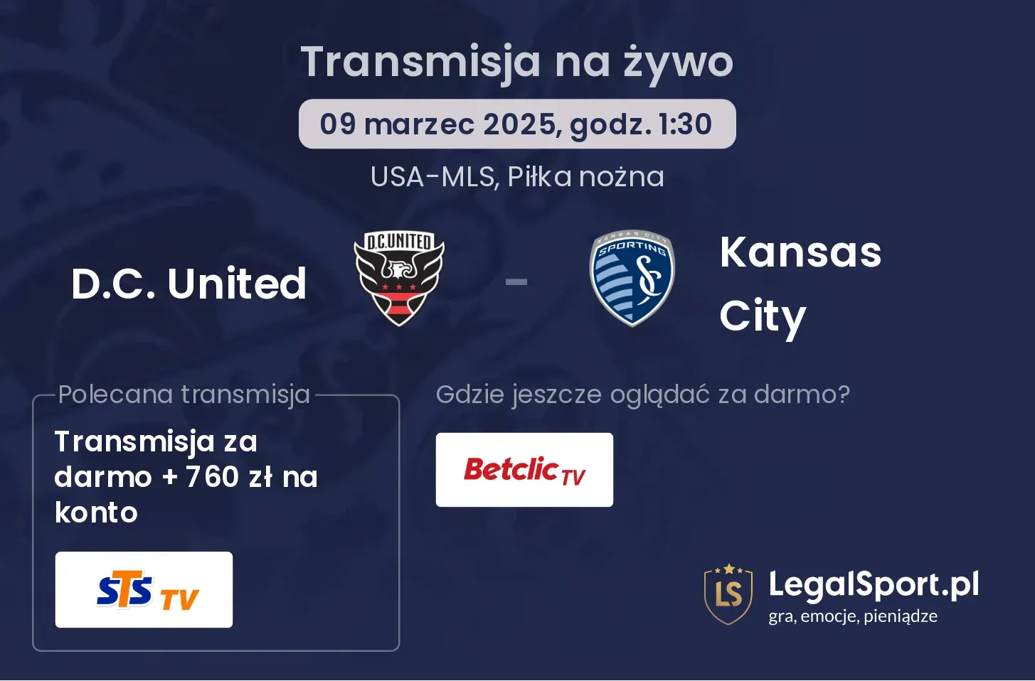 D.C. United - Kansas City transmisja na żywo