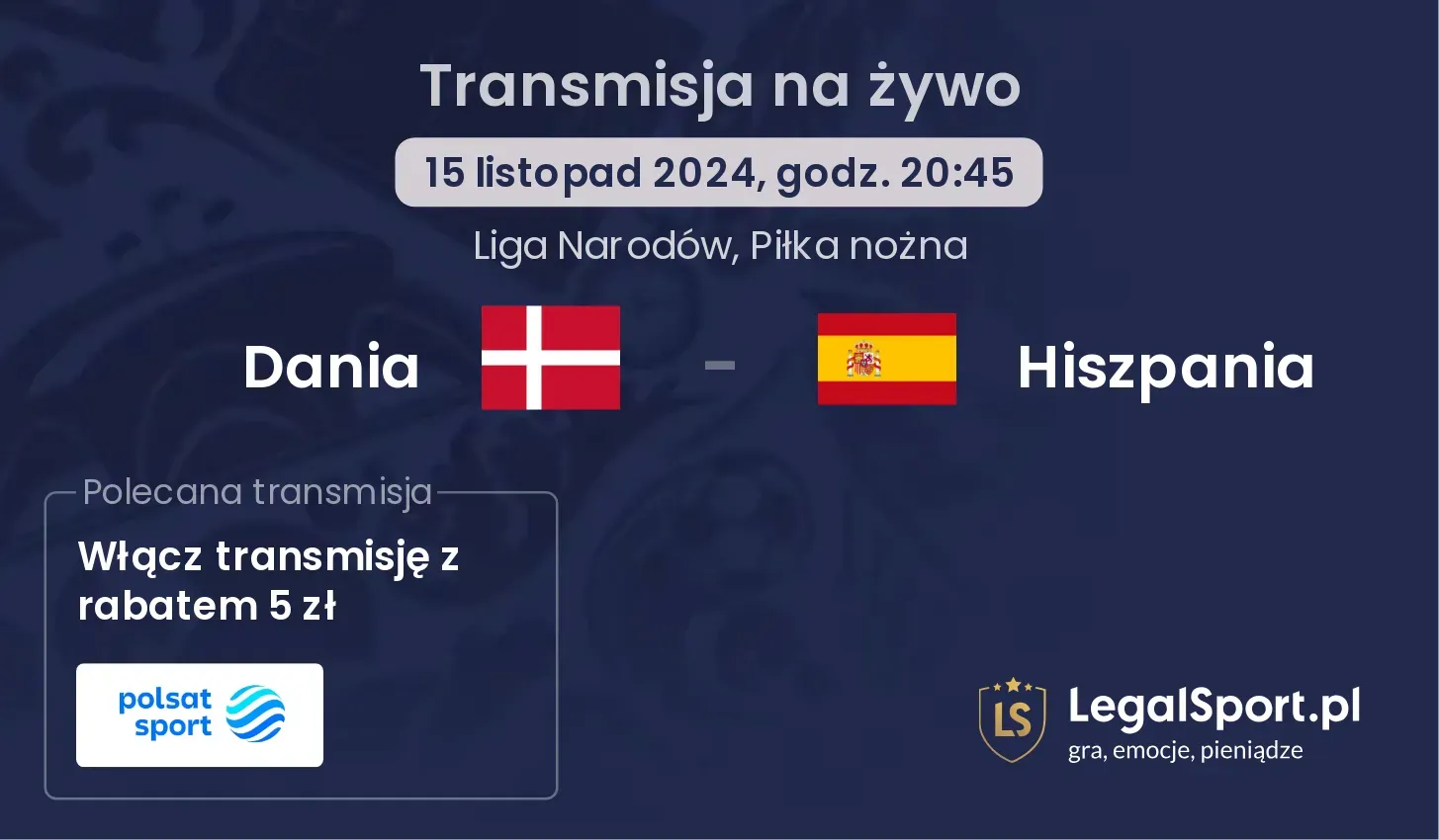 Dania - Hiszpania transmisja na żywo