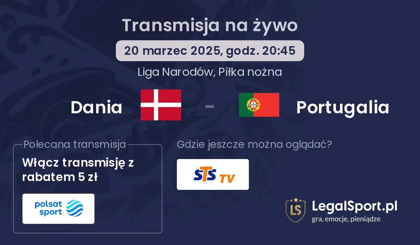 Dania - Portugalia transmisja na żywo