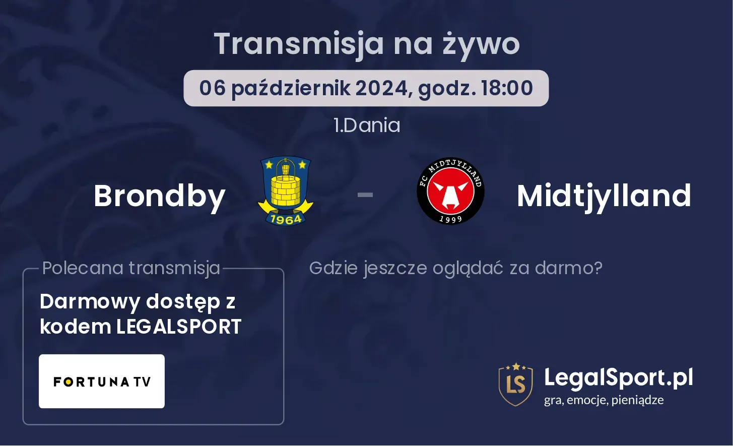 Brondby - Midtjylland transmisja na żywo