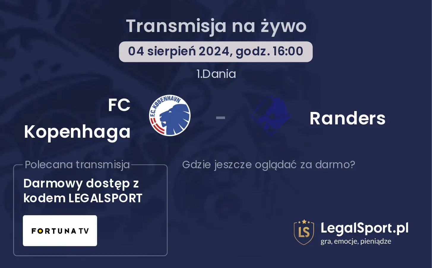 FC Kopenhaga - Randers transmisja na żywo