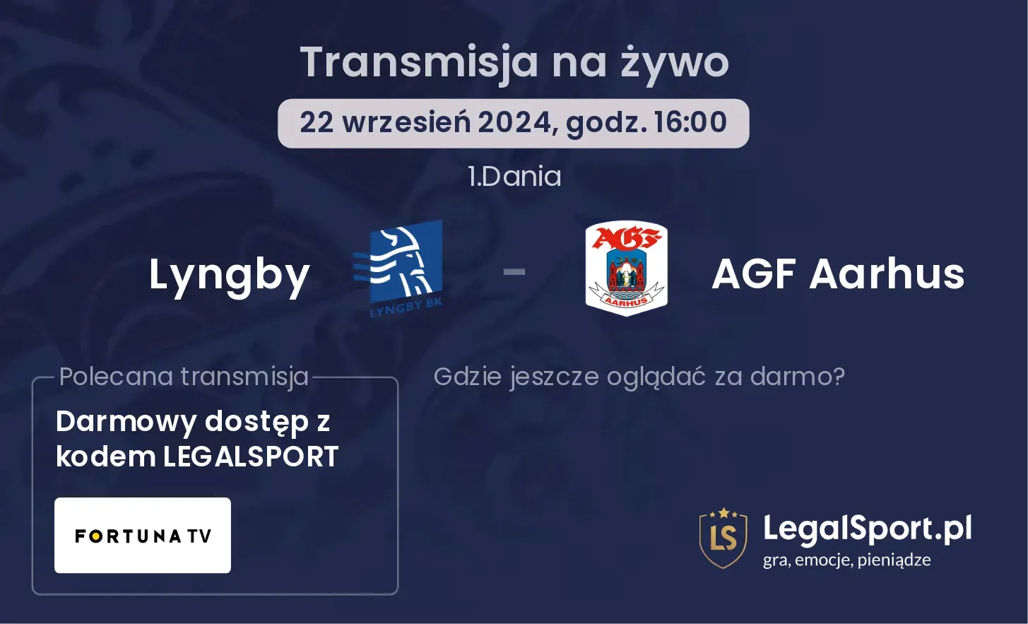 Lyngby - AGF Aarhus transmisja na żywo