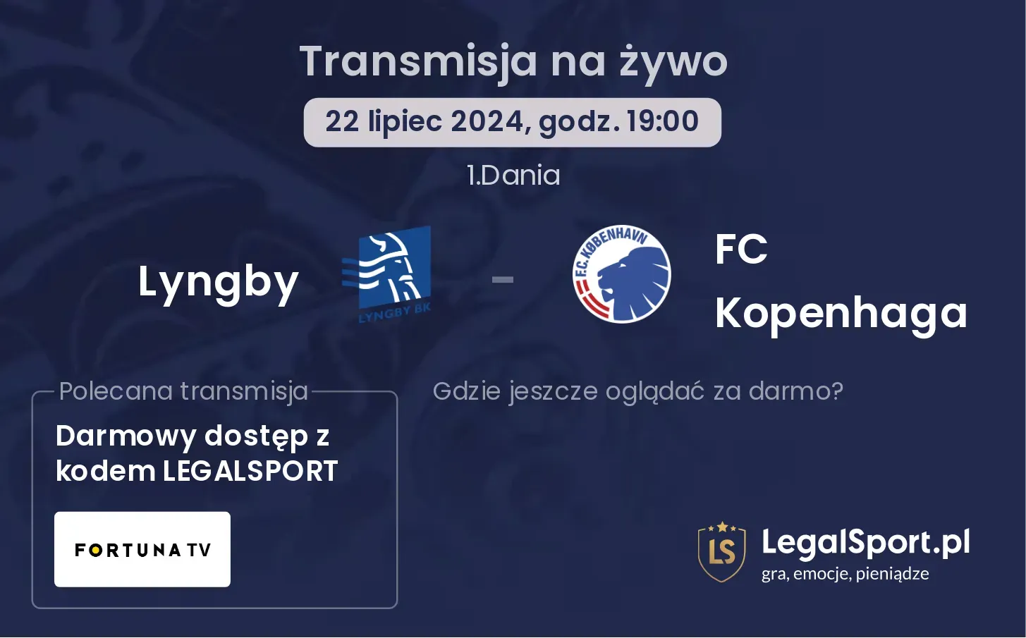 Lyngby - FC Kopenhaga transmisja na żywo