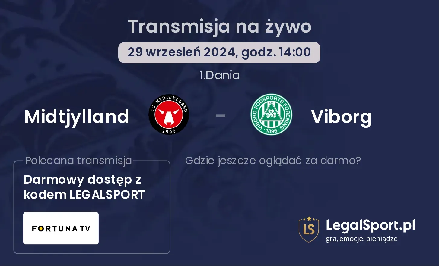 Midtjylland - Viborg transmisja na żywo