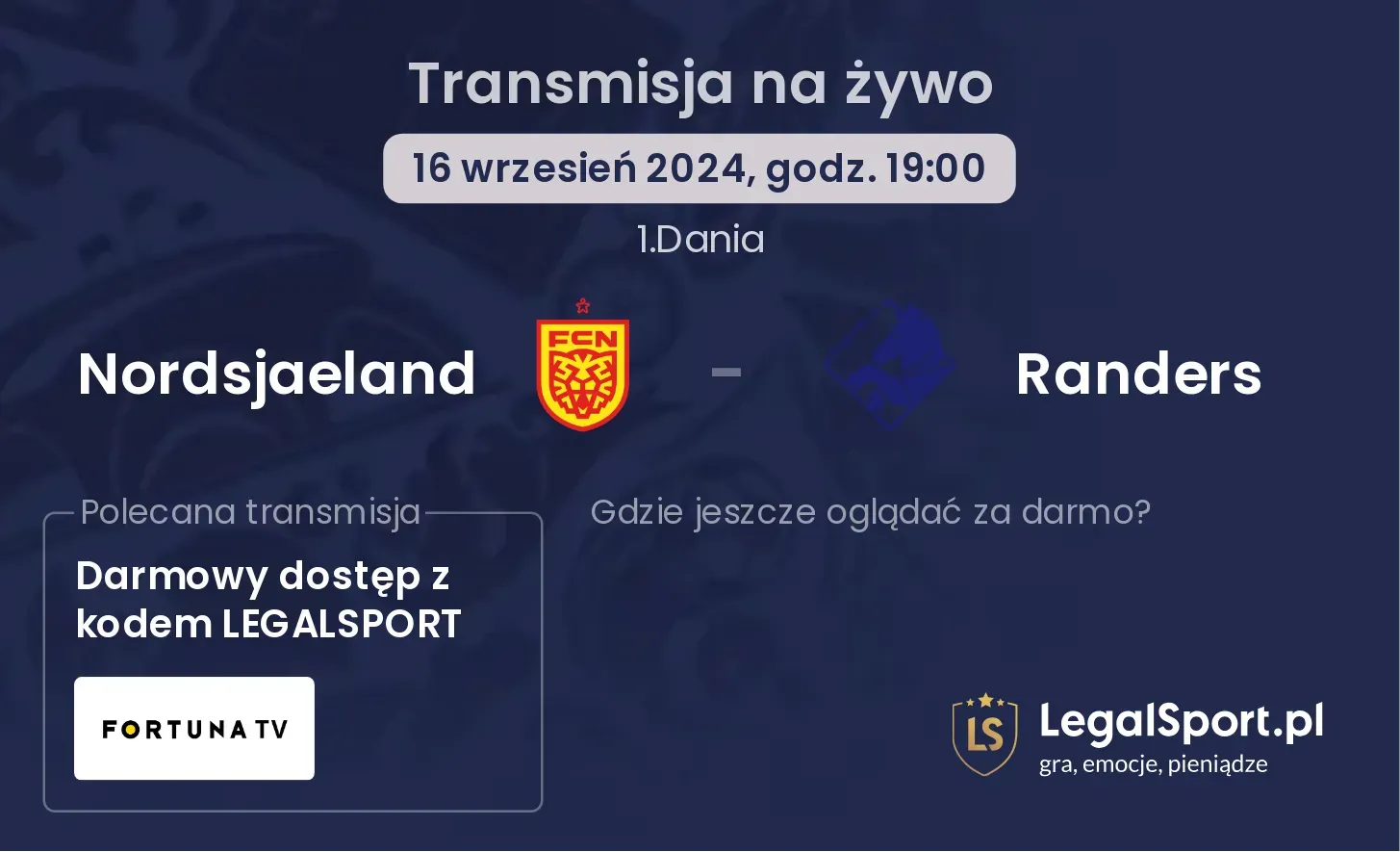 Nordsjaeland - Randers transmisja na żywo