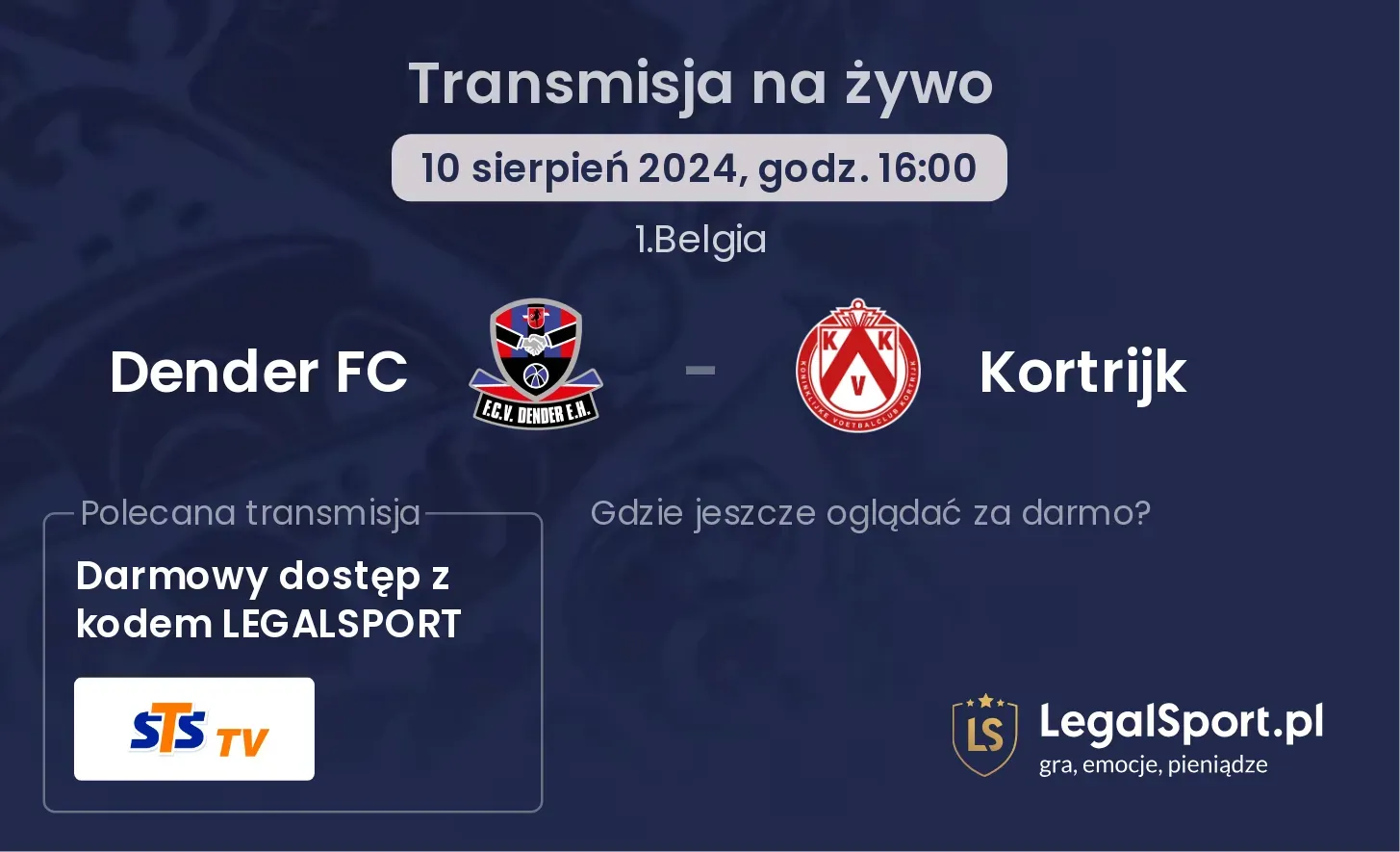 Dender FC - Kortrijk transmisja na żywo