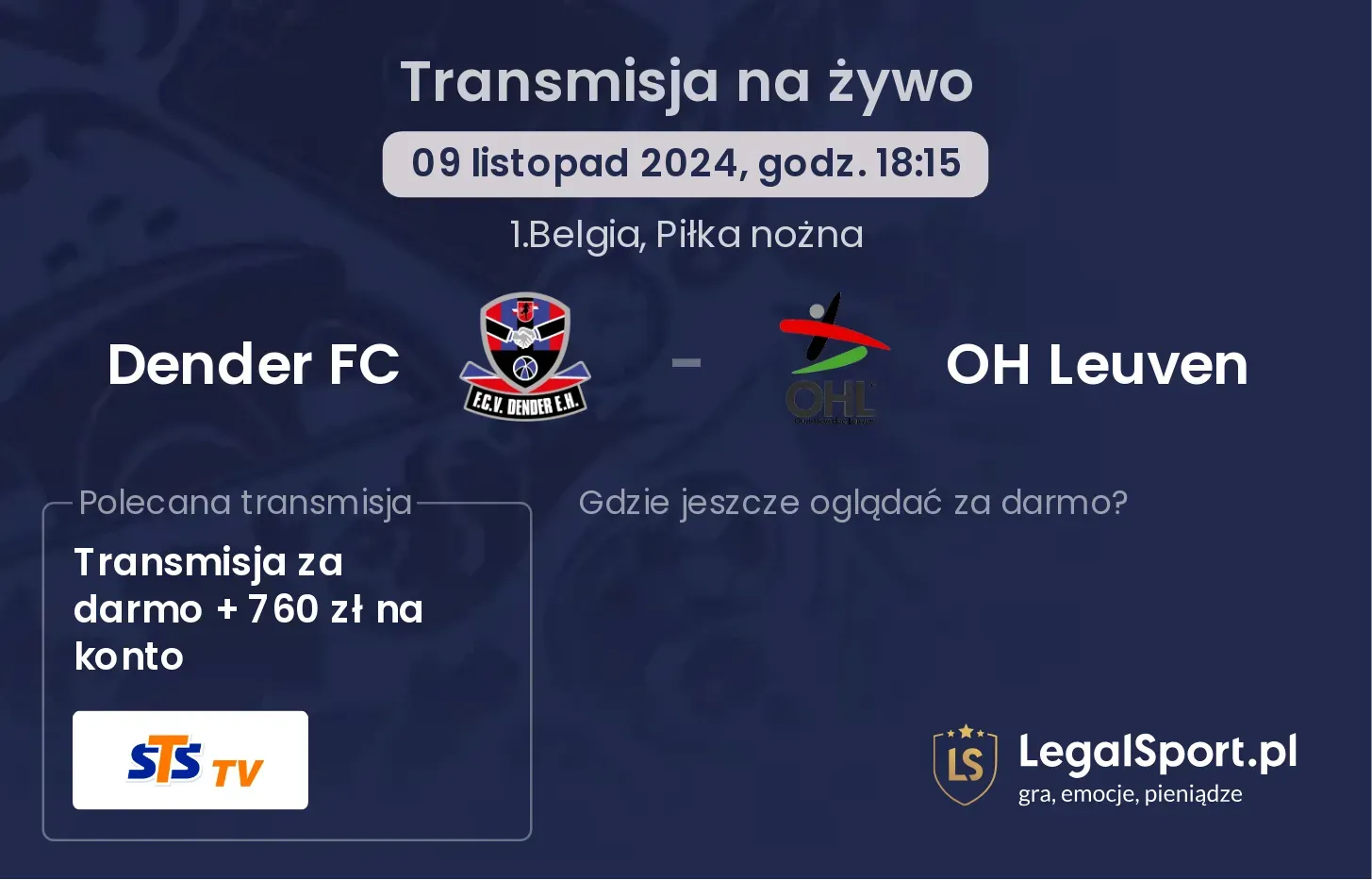 Dender FC - OH Leuven transmisja na żywo