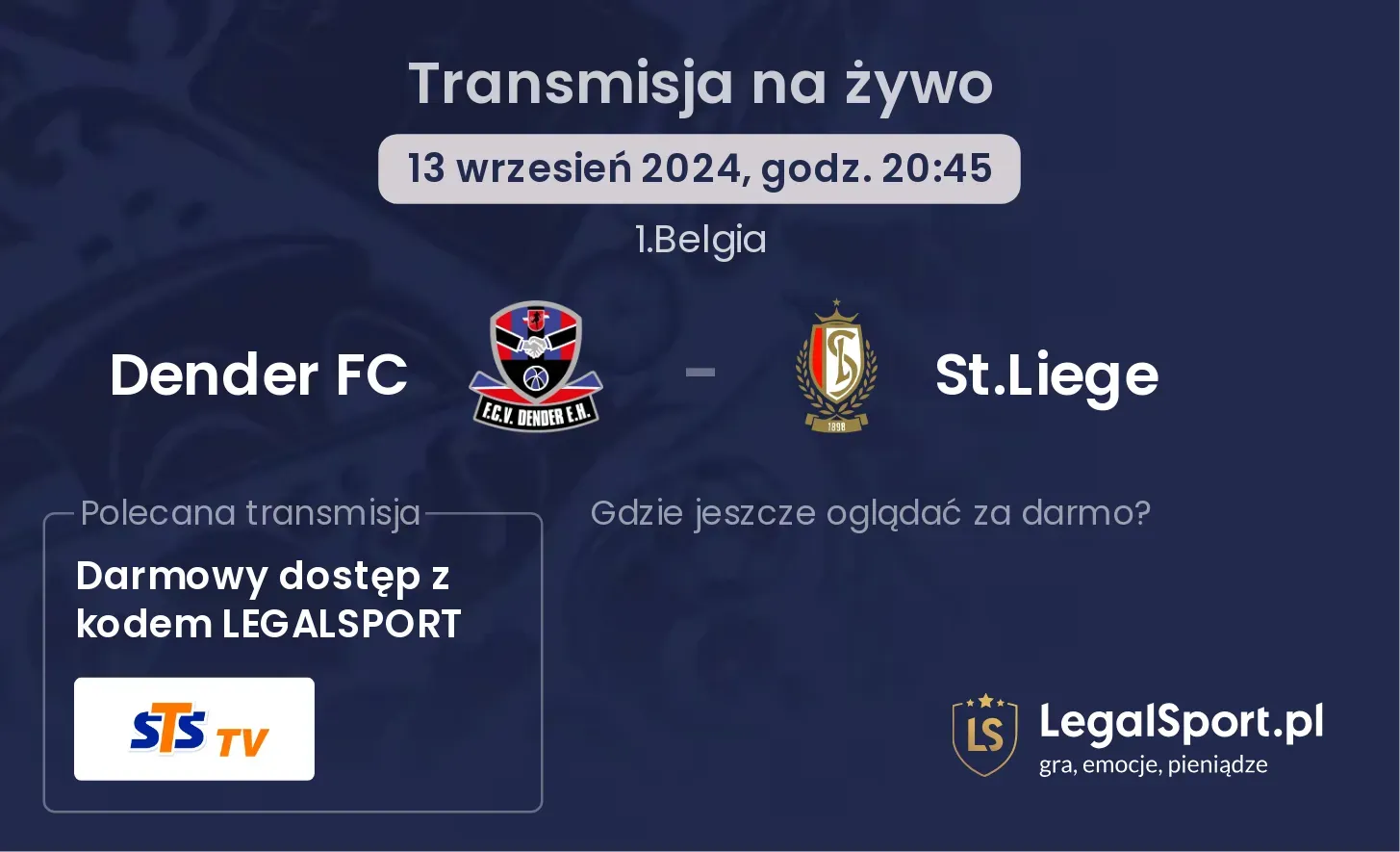 Dender FC - St.Liege transmisja na żywo