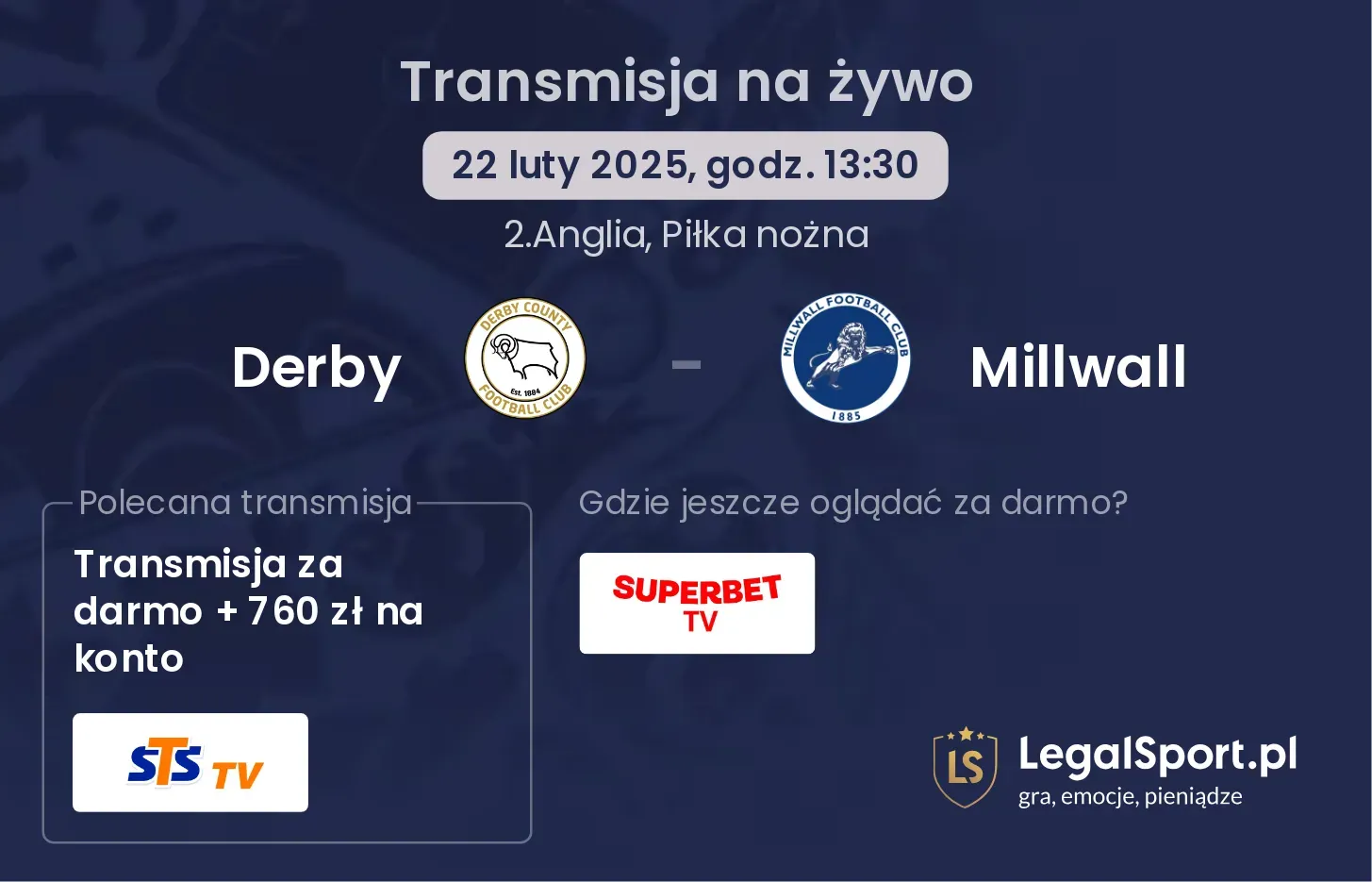 Derby - Millwall gdzie oglądać?