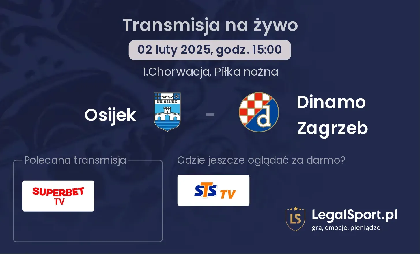 Dinamo Zagrzeb - Osijek gdzie oglądać? 27.10, godz. 16:00