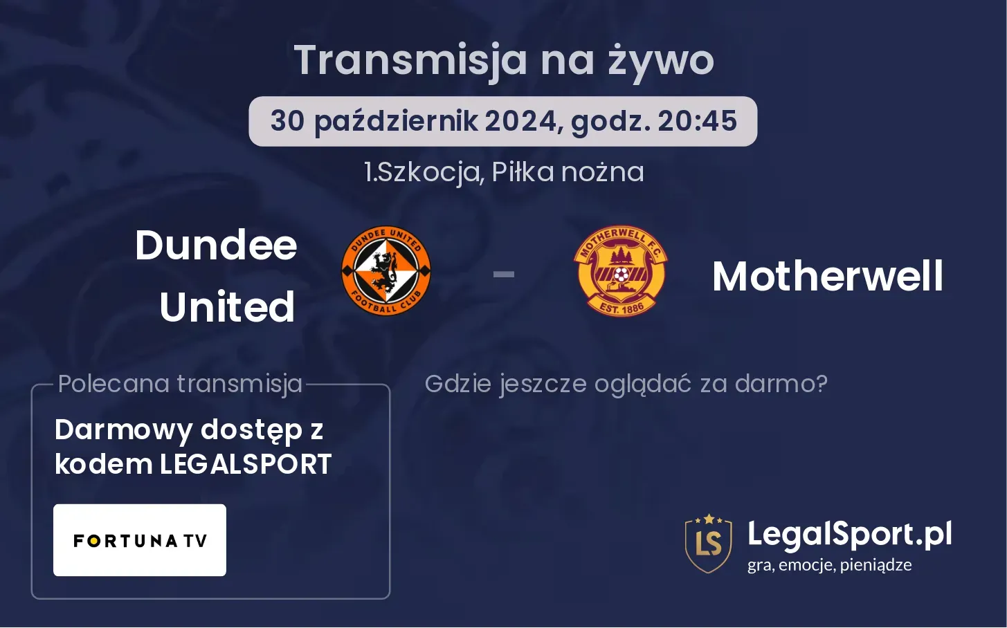 Dundee United - Motherwell transmisja na żywo