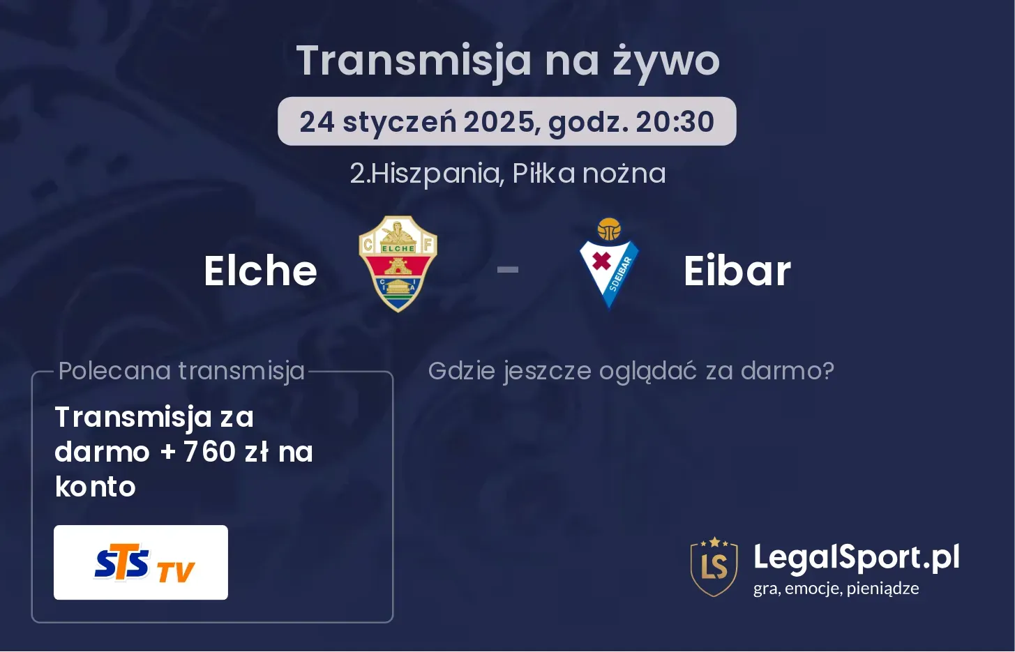 Elche - Eibar gdzie oglądać?