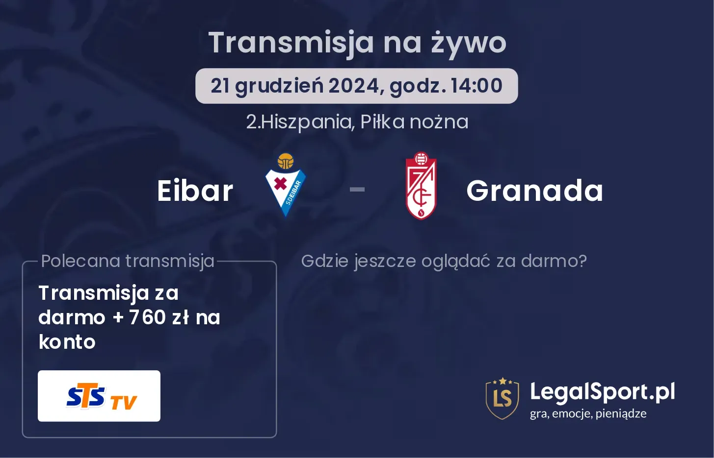 Eibar - Granada gdzie oglądać?