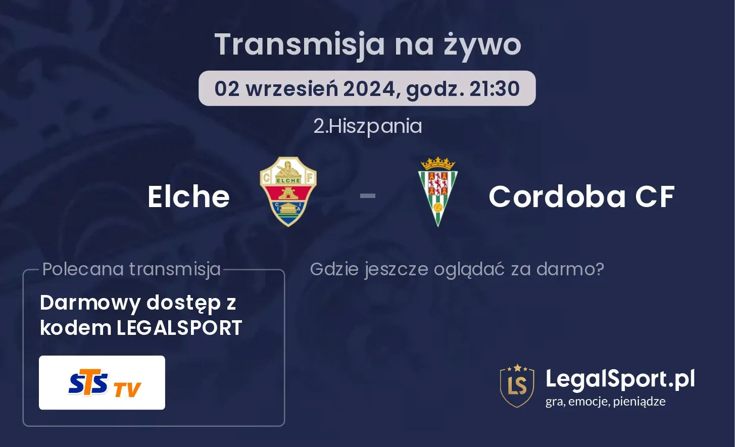 Elche - Cordoba CF transmisja na żywo