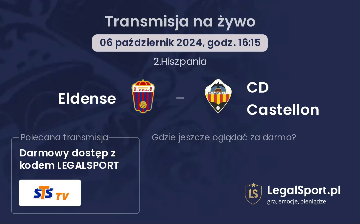 Eldense - CD Castellon transmisja na żywo