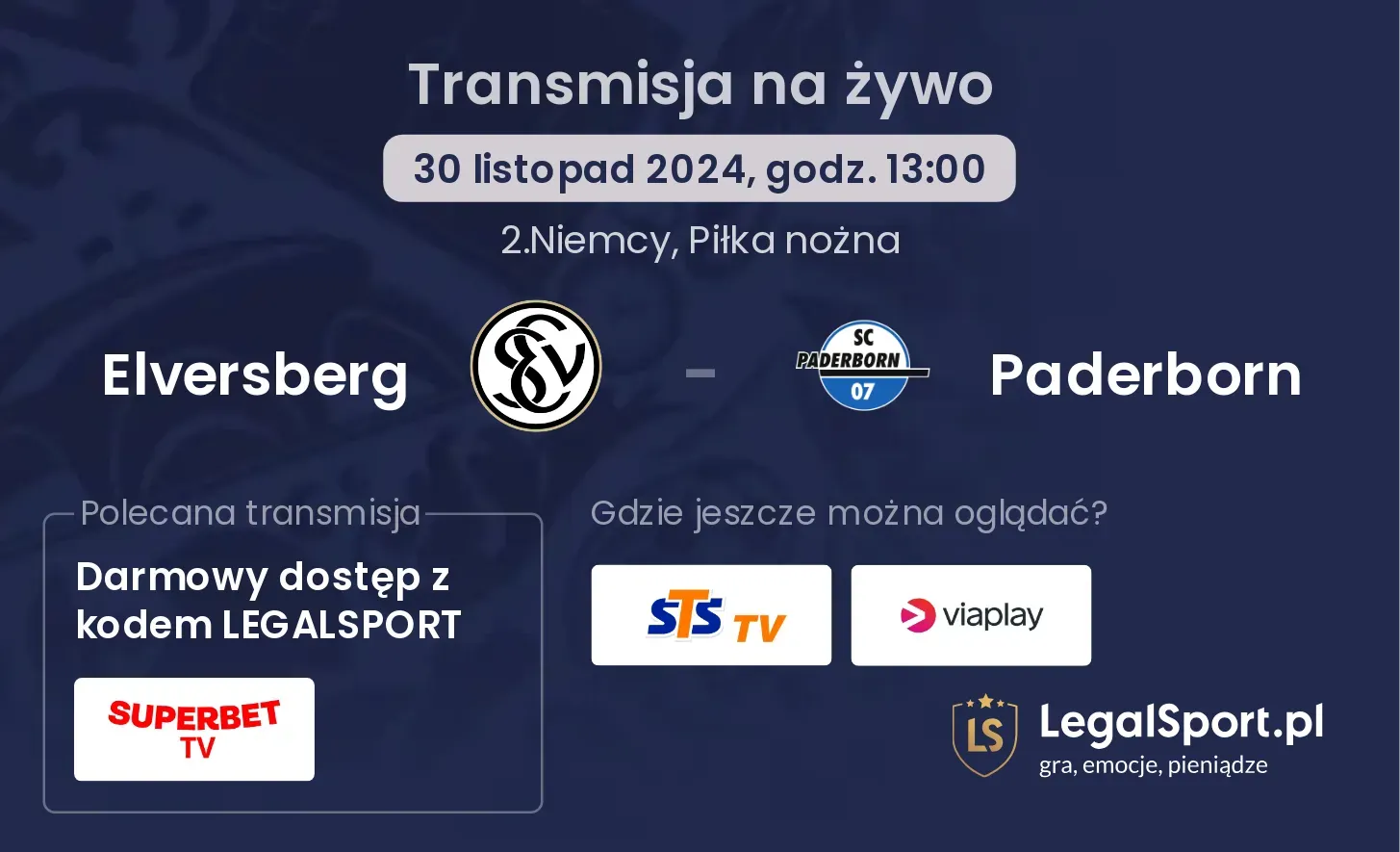 Elversberg - Paderborn transmisja na żywo