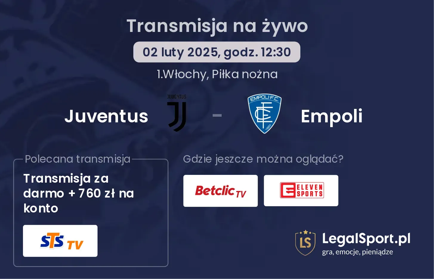 Juventus - Empoli gdzie oglądać?