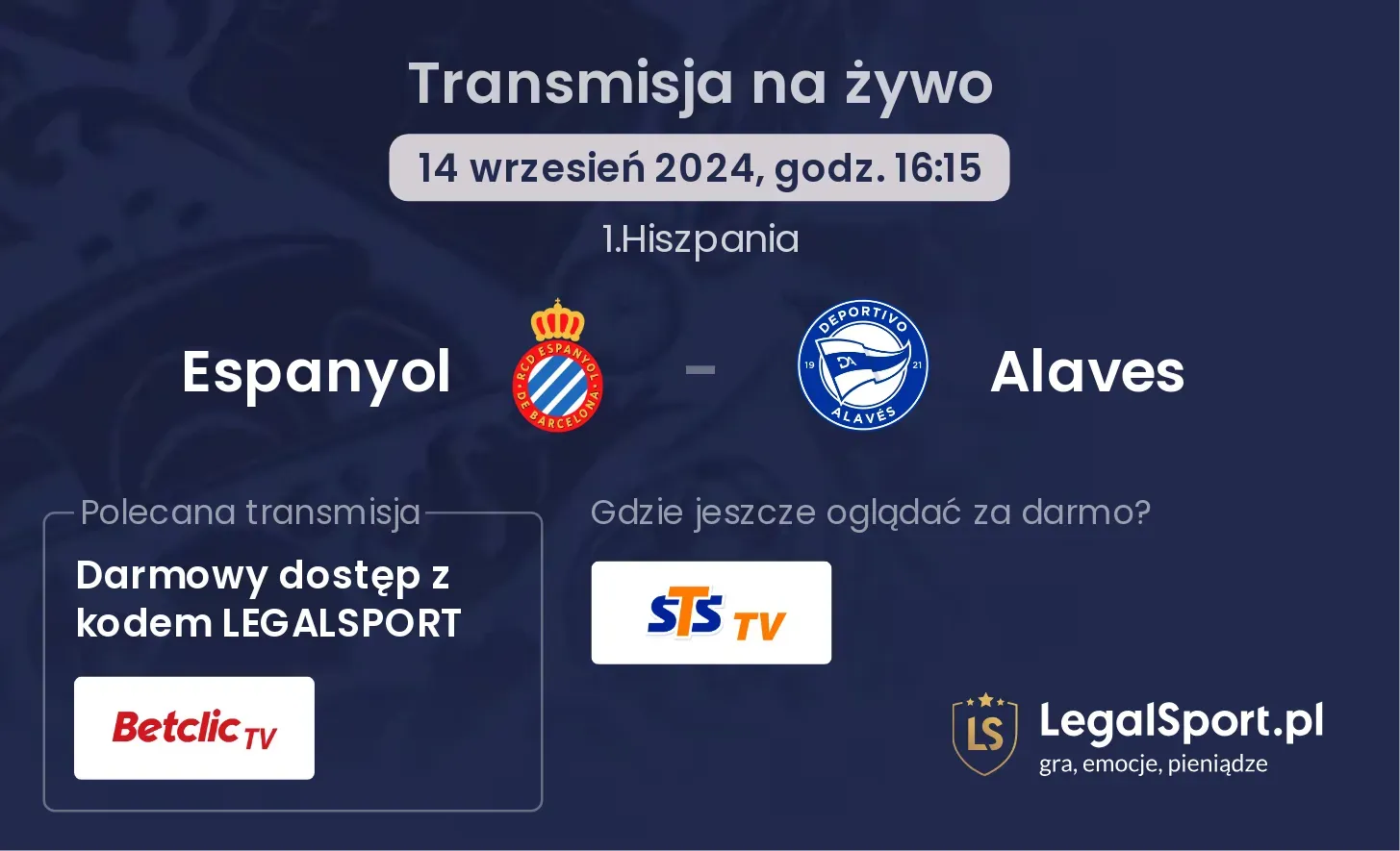 Espanyol - Alaves transmisja na żywo