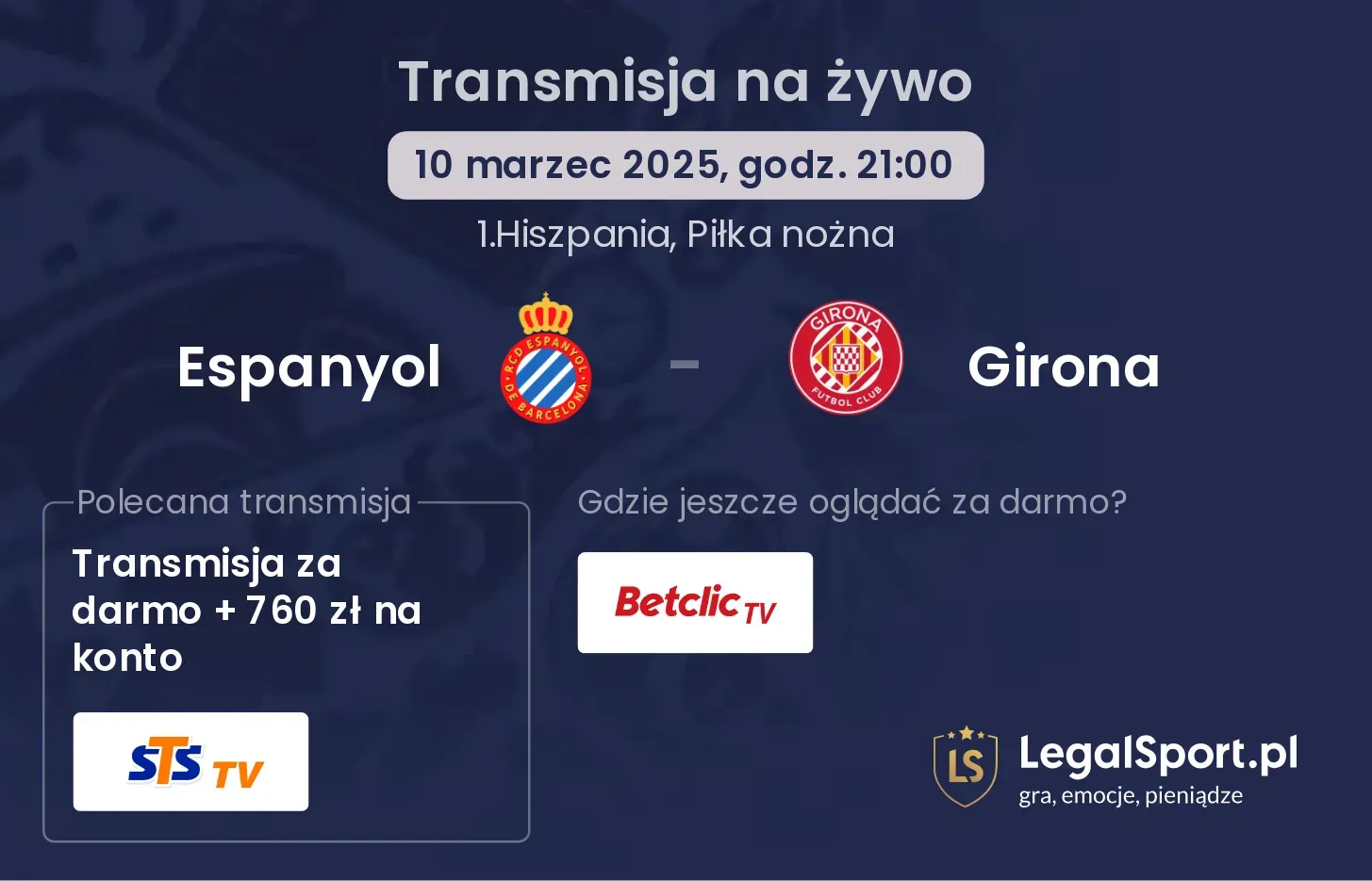 Espanyol - Girona transmisja na żywo