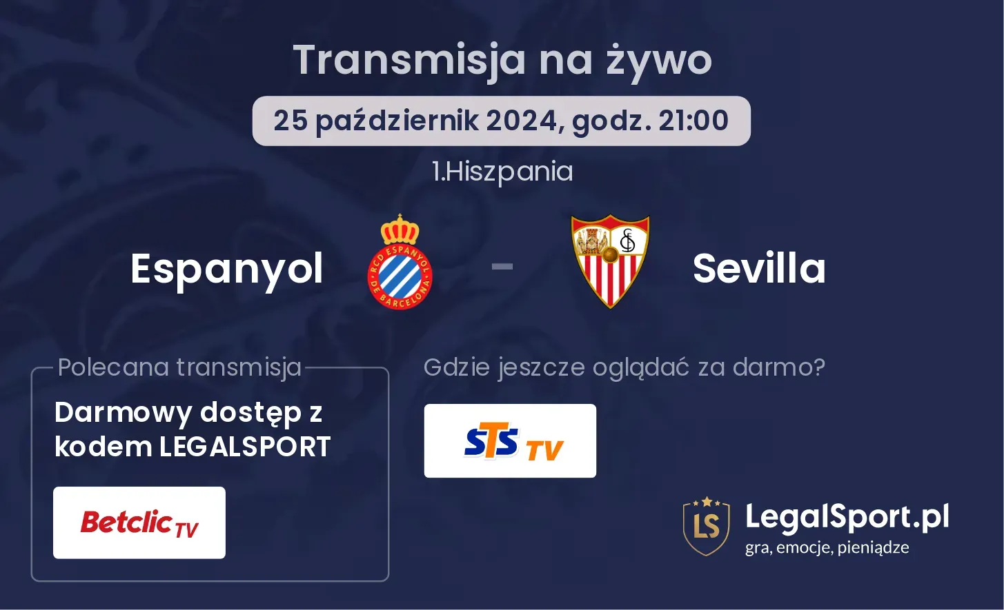 Espanyol - Sevilla transmisja na żywo