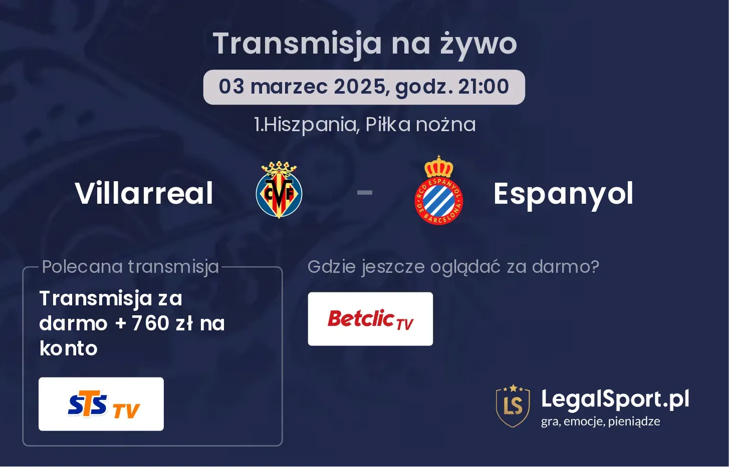 Villarreal - Espanyol gdzie oglądać?