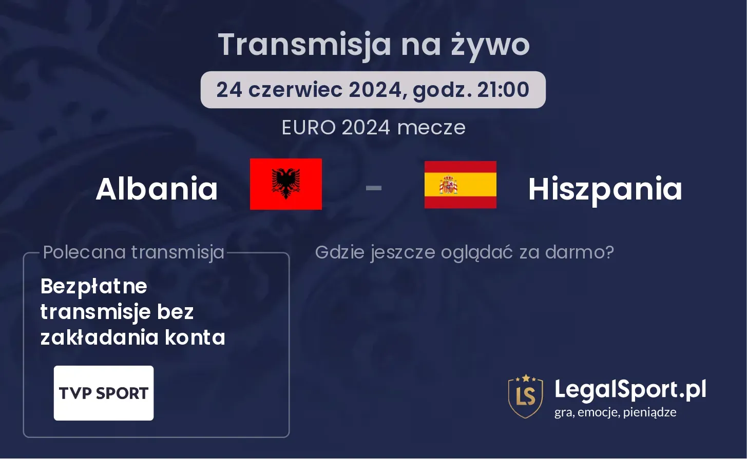 Albania - Hiszpania transmisja na żywo