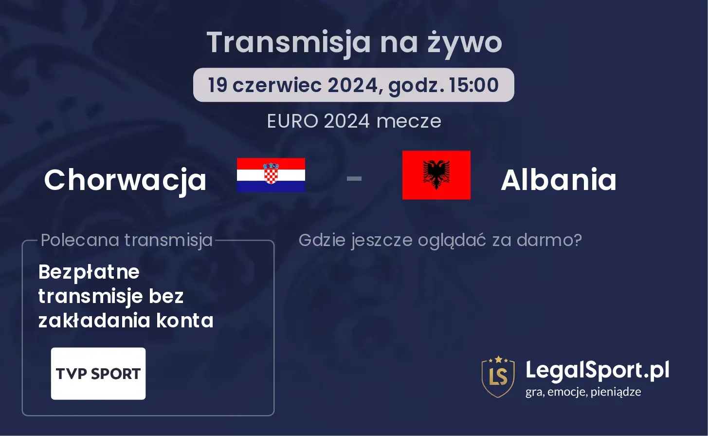 Chorwacja - Albania transmisja na żywo